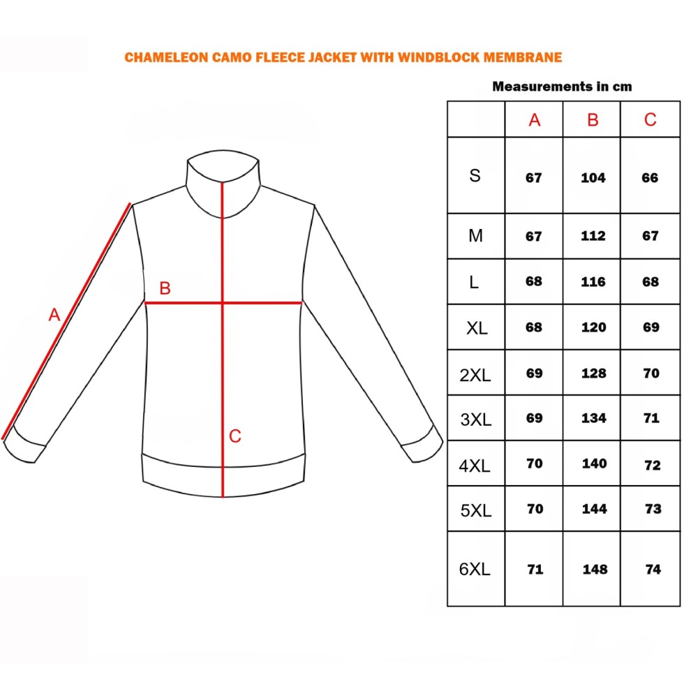 MOSSY CAMO FLEECE  JACKET WITH WINDBLOCK MEMBRANE