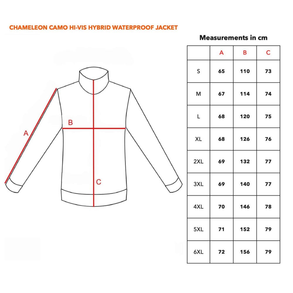 CHAMELEON CAMO HI-VIS HYBRID WATERPROOF HUNTING JACKET CHAMELEON CAMO HI-VIS HYBRID WATERPROOF HUNTING JACKET