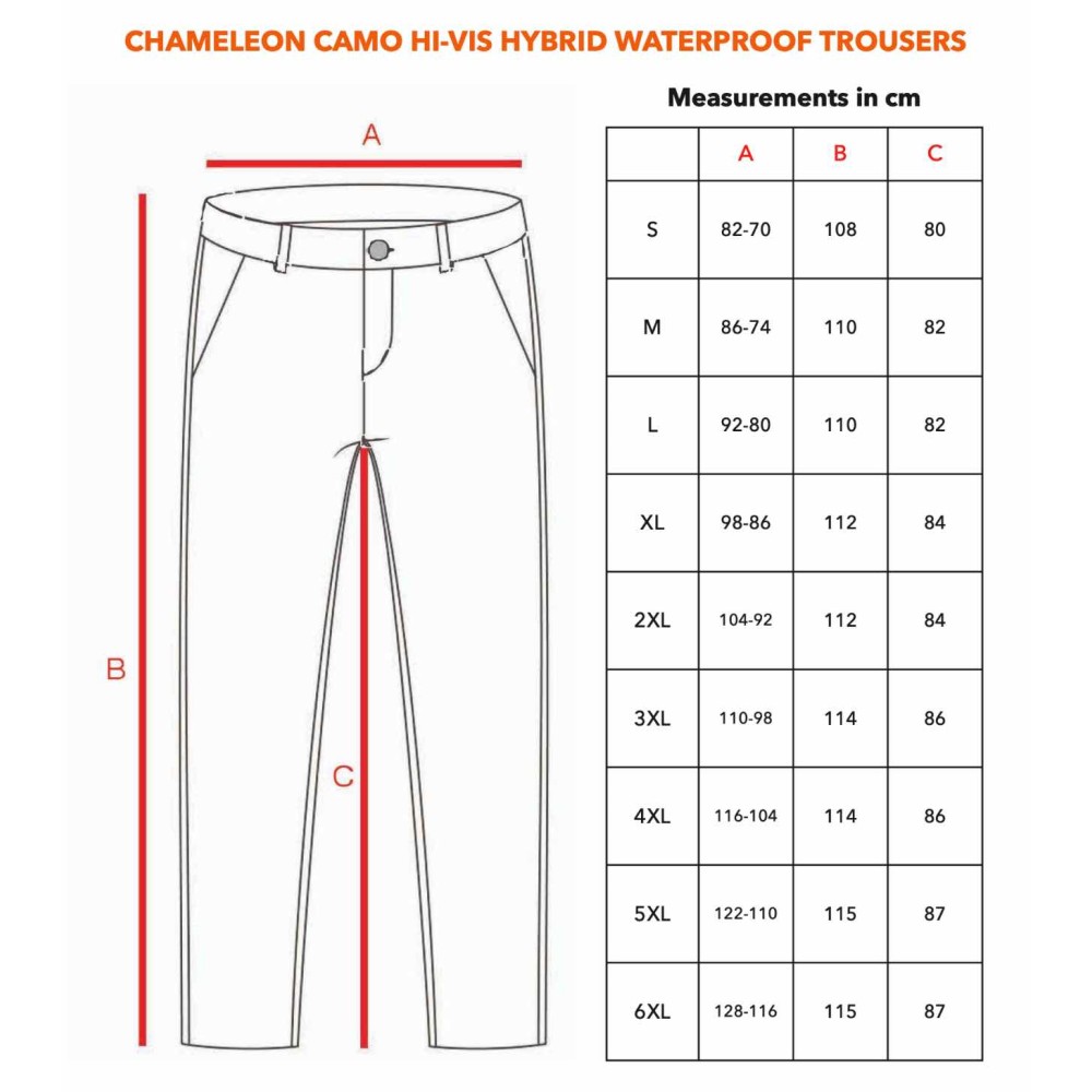 CHAMELEON CAMO HI-VIS HYBRID WATERPROOF HUNTING TROUSERS CHAMELEON CAMO HI-VIS HYBRID WATERPROOF HUNTING TROUSERS