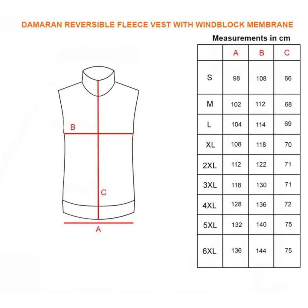 DAMARAN MOSSY REVERSIBLE FLEECE VEST WITH WINDBLOCK MEMBRANE