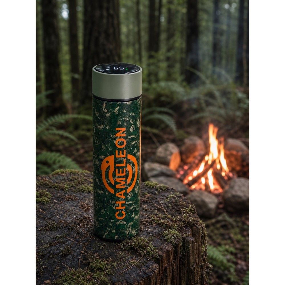 Smart Thermos with LED Display 500 ml – Chameleon Mossy Camo