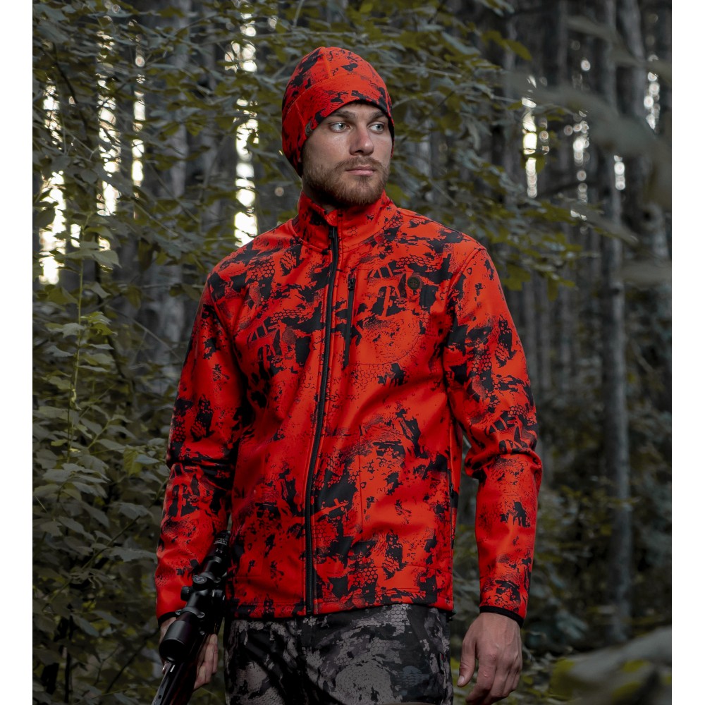 CHAMELEON HI-VIS 360 CAMO FLEECE  JACKET WITH WINDBLOCK MEMBRANE