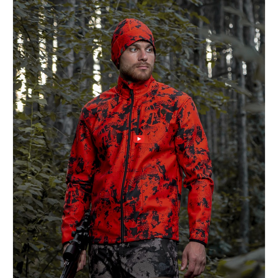 CHAMELEON HI-VIS 360 CAMO FLEECE  JACKET WITH WINDBLOCK MEMBRANE