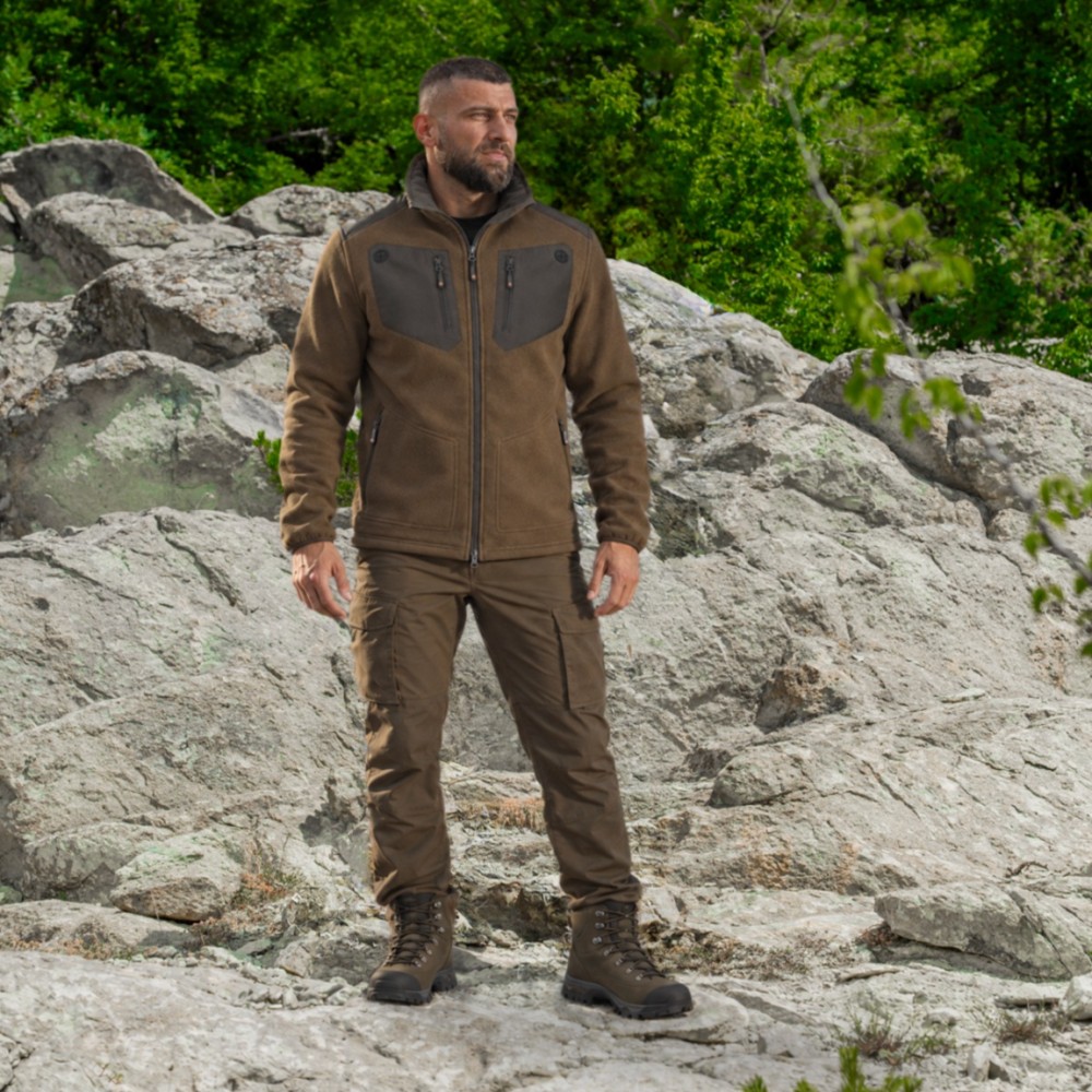 MALTHE FLEECE JACKET WITH MEMBRANE WINDBLOCK