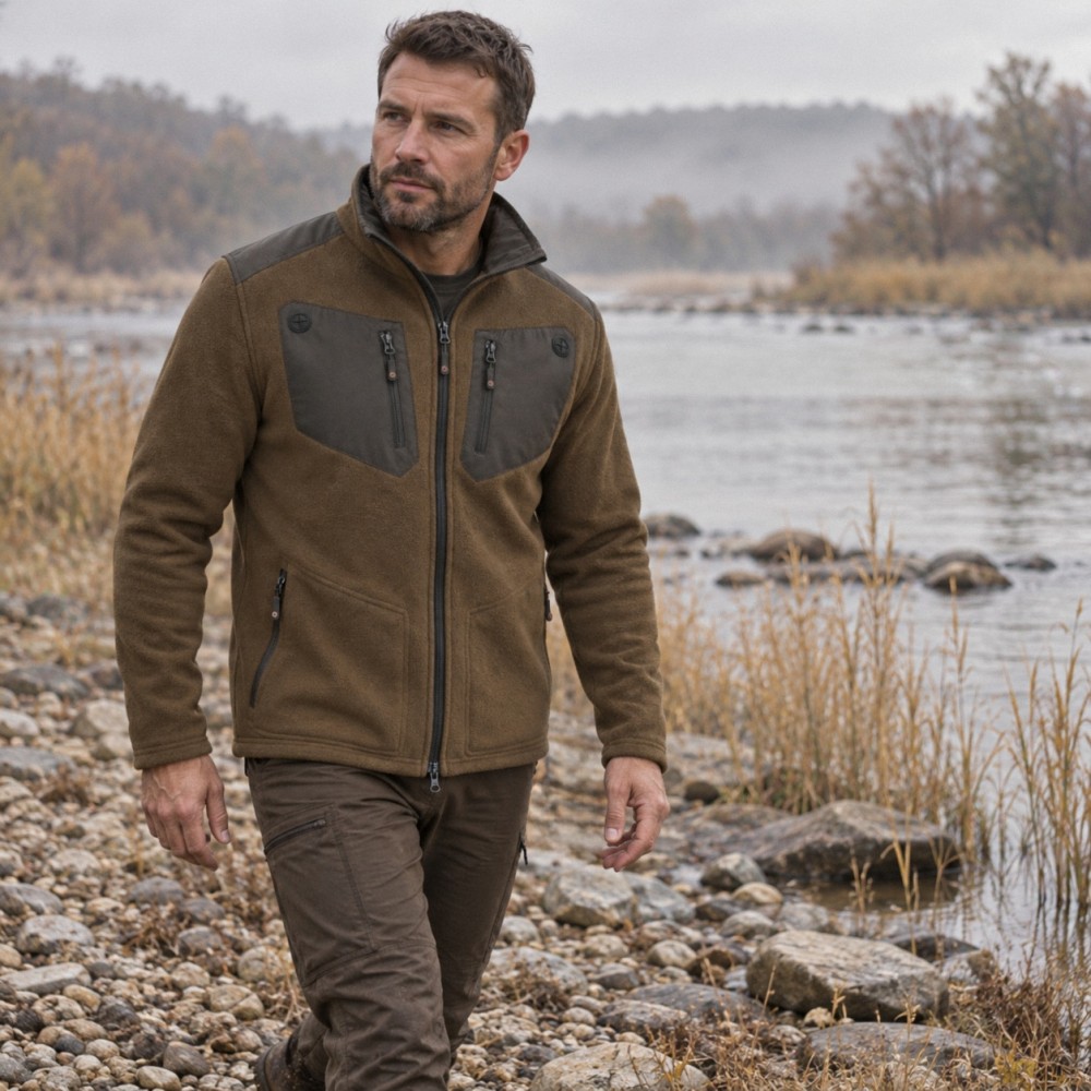 MALTHE FLEECE JACKET WITH MEMBRANE WINDBLOCK