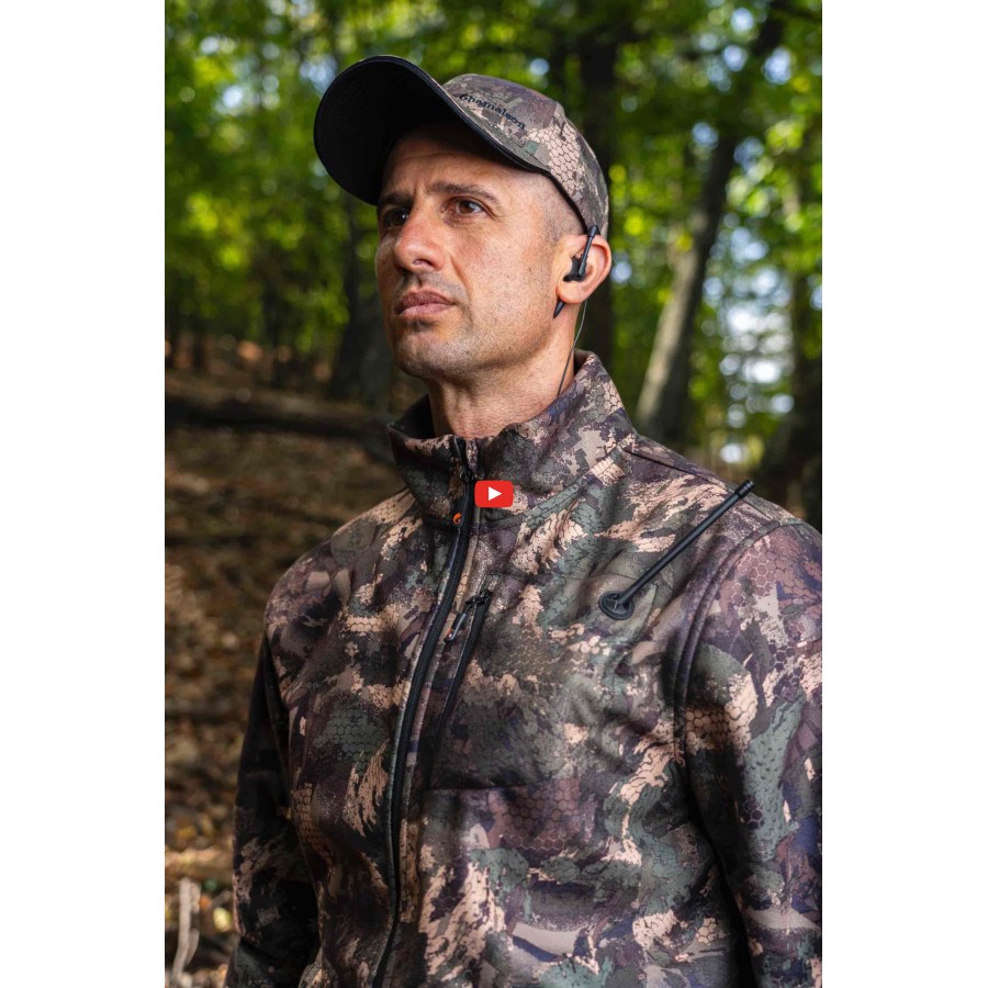 MOSSY CAMO FLEECE  JACKET WITH WINDBLOCK MEMBRANE