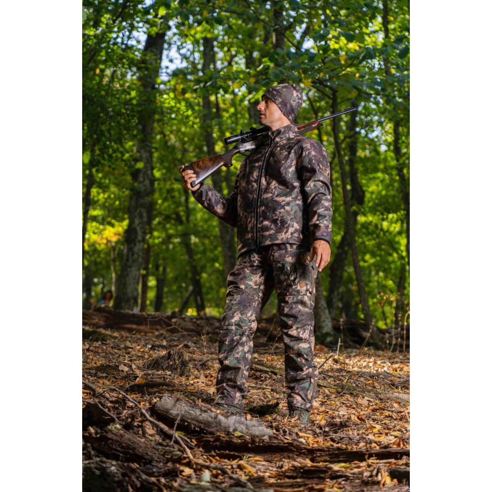 MOSSY CAMO FLEECE  JACKET WITH WINDBLOCK MEMBRANE