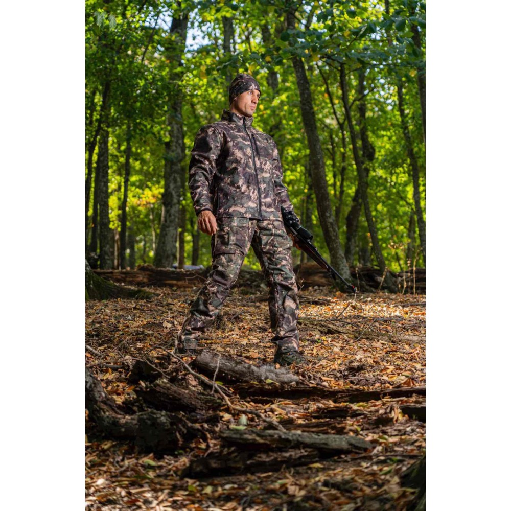MOSSY CAMO FLEECE  JACKET WITH WINDBLOCK MEMBRANE