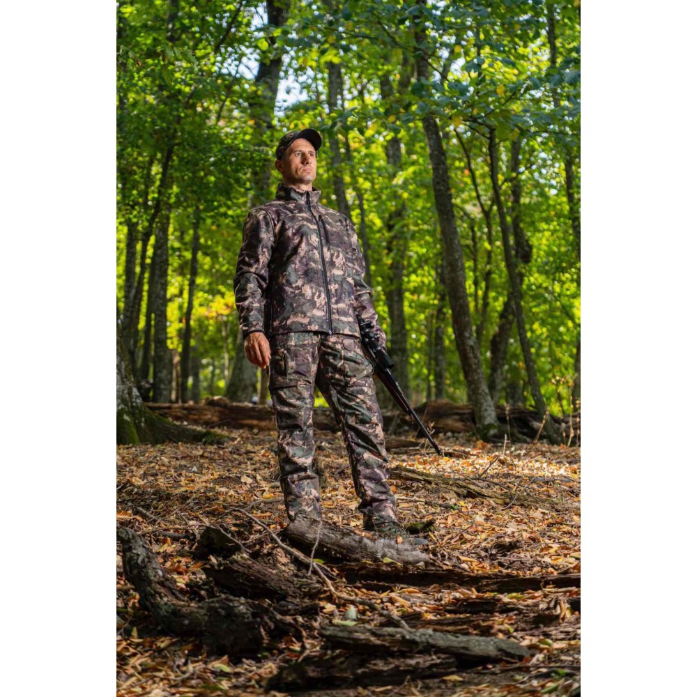 MOSSY CAMO FLEECE  JACKET WITH WINDBLOCK MEMBRANE