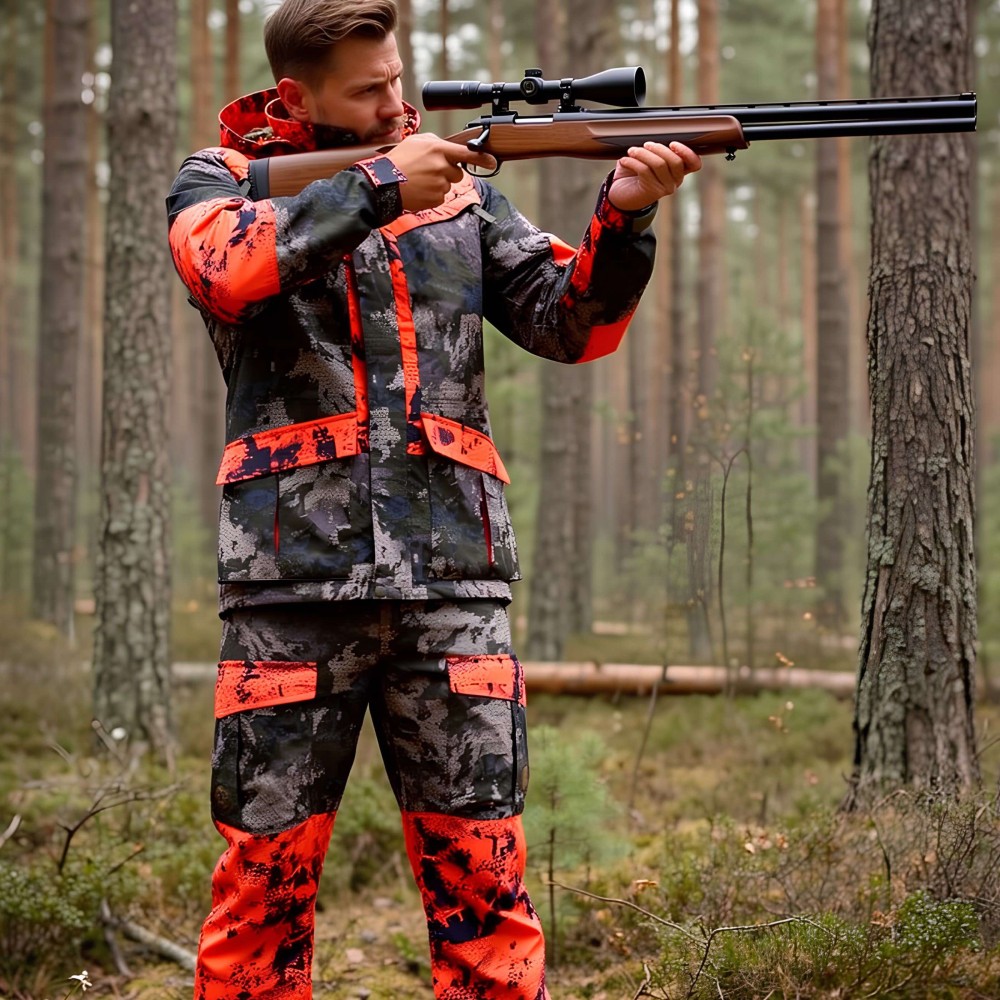 CHAMELEON CAMO HI-VIS HYBRID WATERPROOF HUNTING JACKET CHAMELEON CAMO HI-VIS HYBRID WATERPROOF HUNTING JACKET