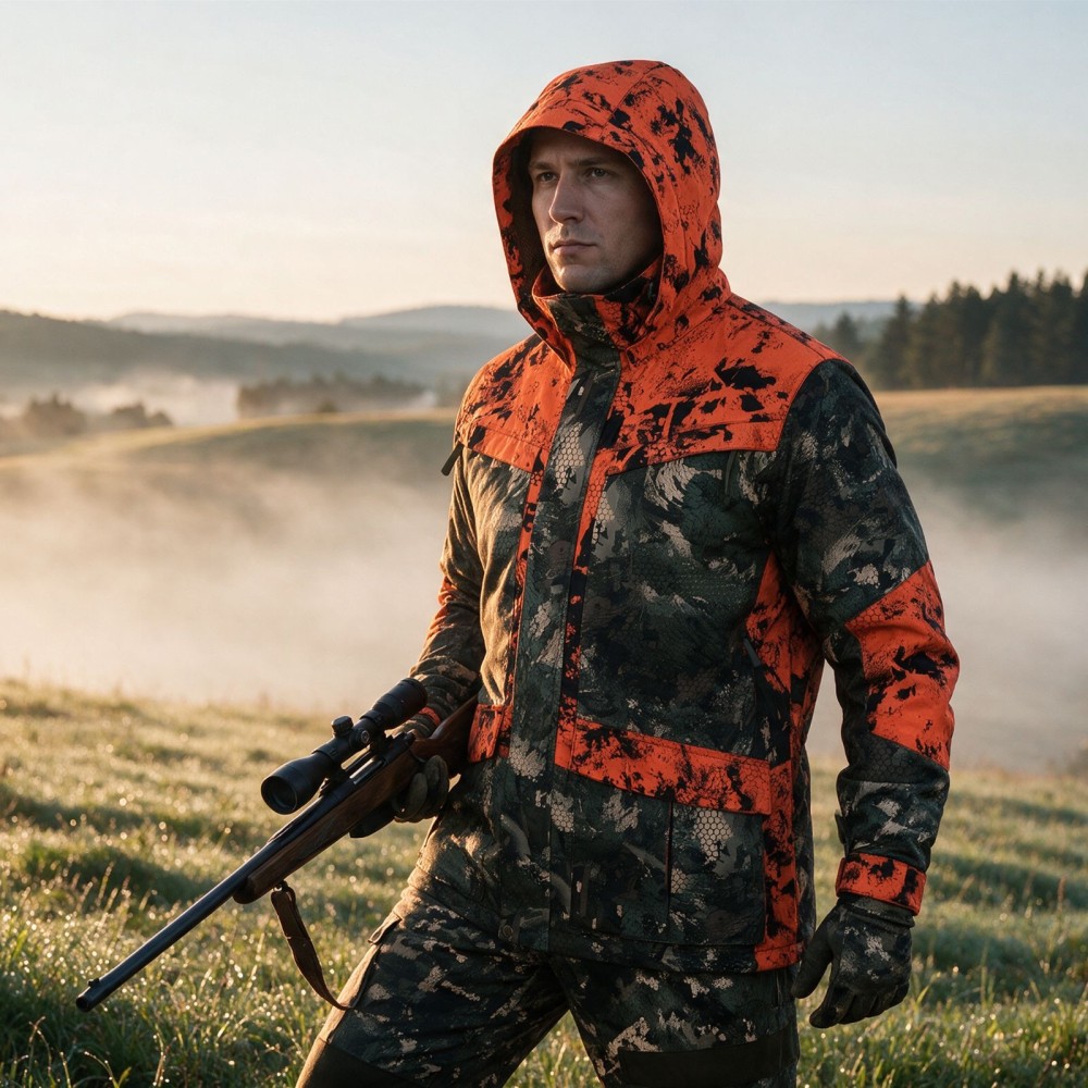 MOSSI CAMO HI-VIS HYBRID WATERPROOF JACKET
