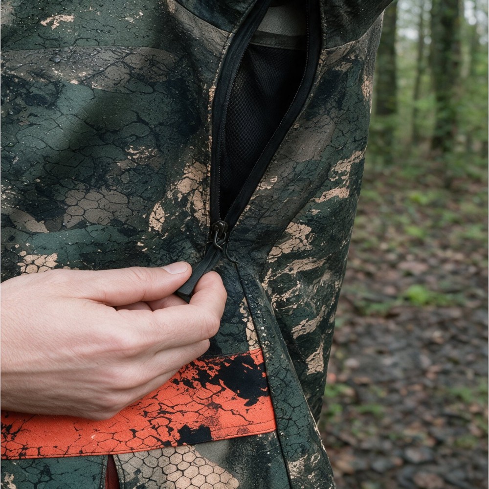 MOSSI CAMO HI-VIS HYBRID WATERPROOF JACKET