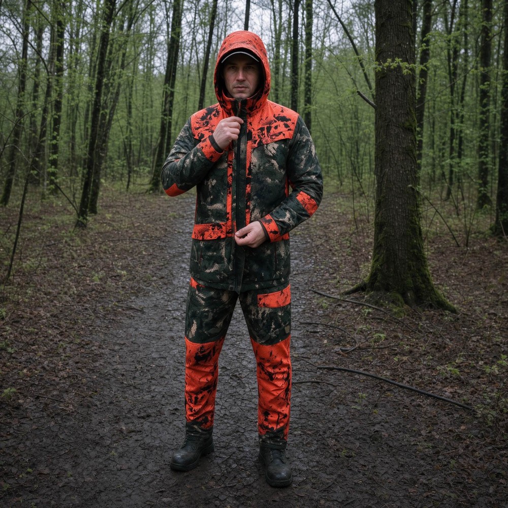 MOSSI CAMO HI-VIS HYBRID WATERPROOF JACKET