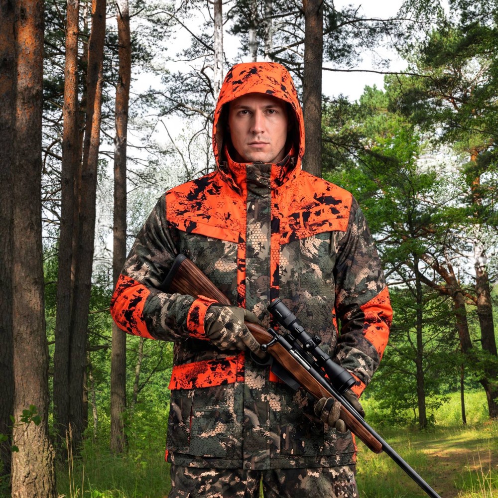 MOSSI CAMO HI-VIS HYBRID WATERPROOF JACKET