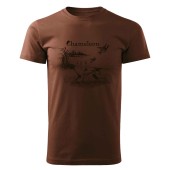 MINIMA LIGHT BROWN POINTER WITH DUCKS T-SHIRT