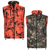 DAMARAN MOSSY REVERSIBLE FLEECE VEST WITH WINDBLOCK MEMBRANE