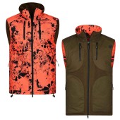DAMARAN OLIVE REVERSIBLE FLEECE VEST WITH WINDBLOCK MEMBRANE